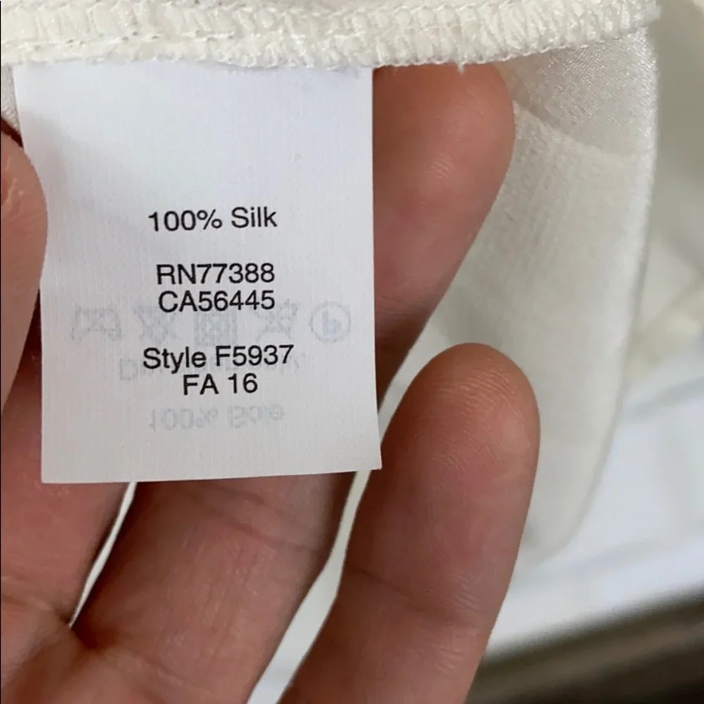 Madewell Silk Lace Up Blouse in Ivory Off-White - Picture 13 of 16